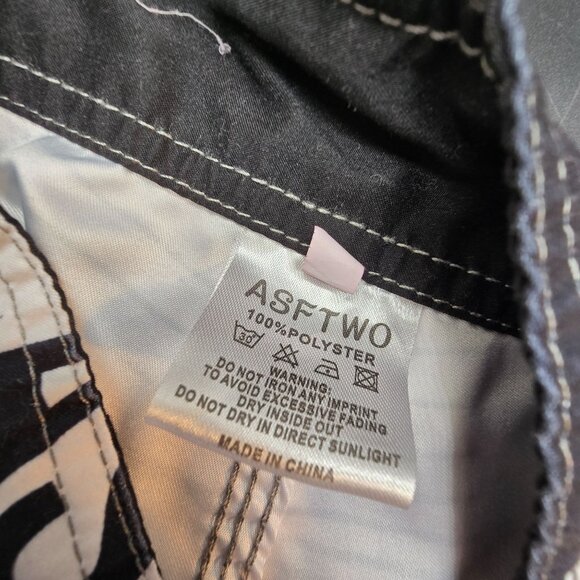 Billabong Board Shorts Checkered Swim Trunks Black & White Surf Size 34 JJ3985 - Picture 6 of 8